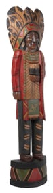 CONTEMPORARY WOOD CARVED NATIVE AMERICAN STORE DISPLAY
