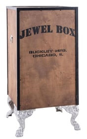 ORIGINAL WOODEN SIPPING CRATE INTO A CLAW FOOT STAND