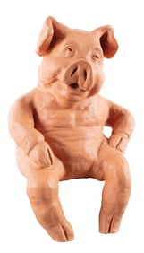 COMPOSITION FIGURAL PIG DISPLAY