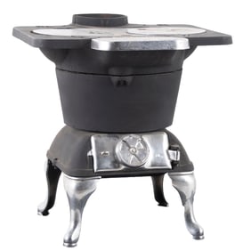 GLASCOCK STOVE & MFG CO. "CAROLINA" CAST IRON CAMP STOVE
