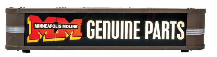 COUNTERTOP LIGHT-UP SIGN FOR MINNEAPOLIS MOLINE GENUINE PARTS