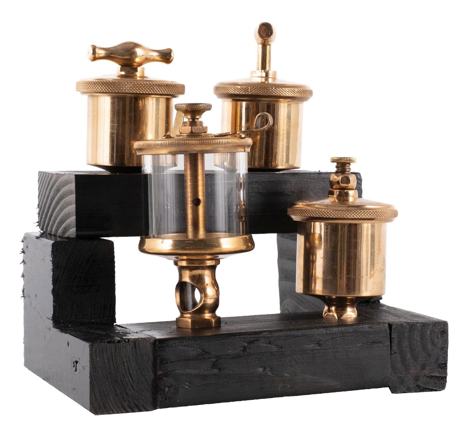 DISPLAY OF 4 STEAM ENGINE OILERS (1 of 5)