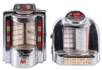 A PAIR OF JUKEBOX WALL SELCTOR BOXES