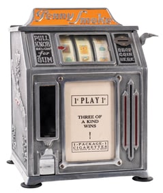 PENNY SMOKE 1¢ TRADE STIMULATOR WITH GUM DISPENSER