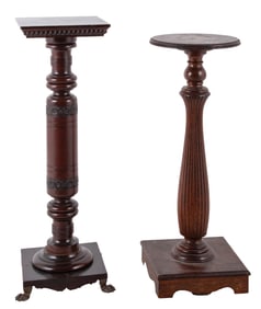 PAIR OF PEDESTAL DISPLAY STANDS