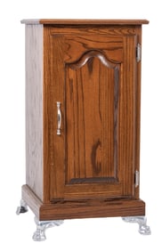 PAIR OF CONTEMPORARY OAK SLOT MACHINE STANDS