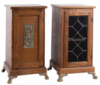 PAIR OF CONTEMPORARY SLOT STANDS