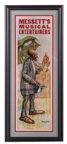 FRAMED LITHOGRAPH FOR MESSETT'S MUSICAL ENTERTAINERS
