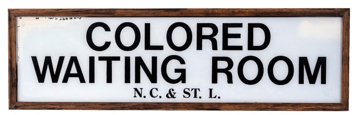 NORTH CAROLINA & ST. LOUIS RAILROAD WAITING ROOM SIGN