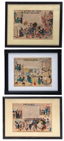 COLLECTION OF 3 FRAMED R.F. OUTCAULT LITHOGRAPH ILLUSTRATIONS