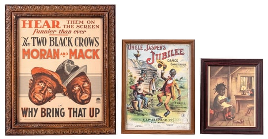 COLLECTION OF 3 FRAMED BLACK AMERICANA LITHOGRAPHS