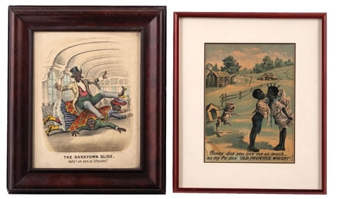 PAIR OF FRAMED BLACK AMERICANA LITHOGRAPHS