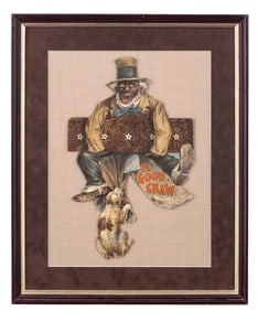 FRAMED CARDSTOCK ADVERTISEMENT FOR LIGGETT & MEYER TOBACCO CO.