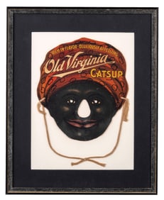 FRAMED CARDSTOCK ADVERTISEMENT FOR OLD VIRGINIA CATSUP