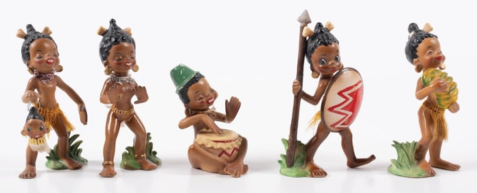 COLLECTION OF 5 BLACK AMERICANA FIGURINES