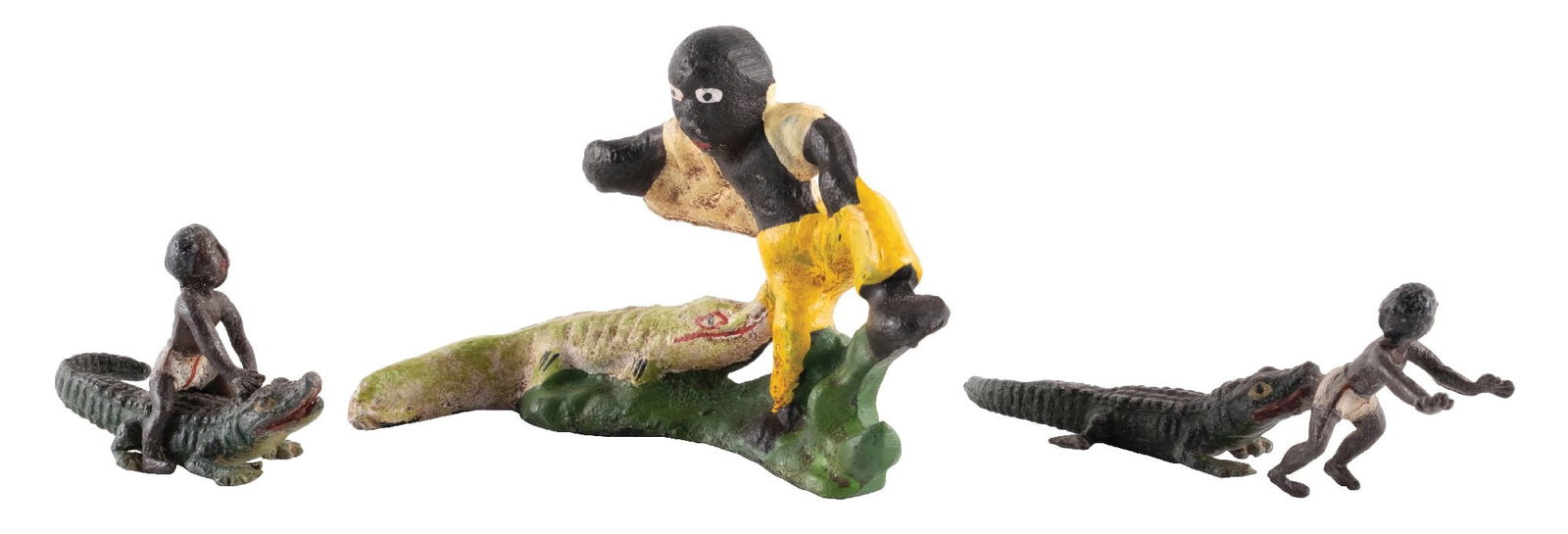 COLLECTION OF 3 CAST IRON BLACK AMERICANA FIGURINES (1 of 4)
