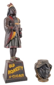 PAIR OF CAST IRON BANKS