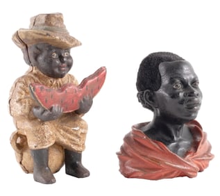 PAIR OF BLACK AMERICANA FIGURINES
