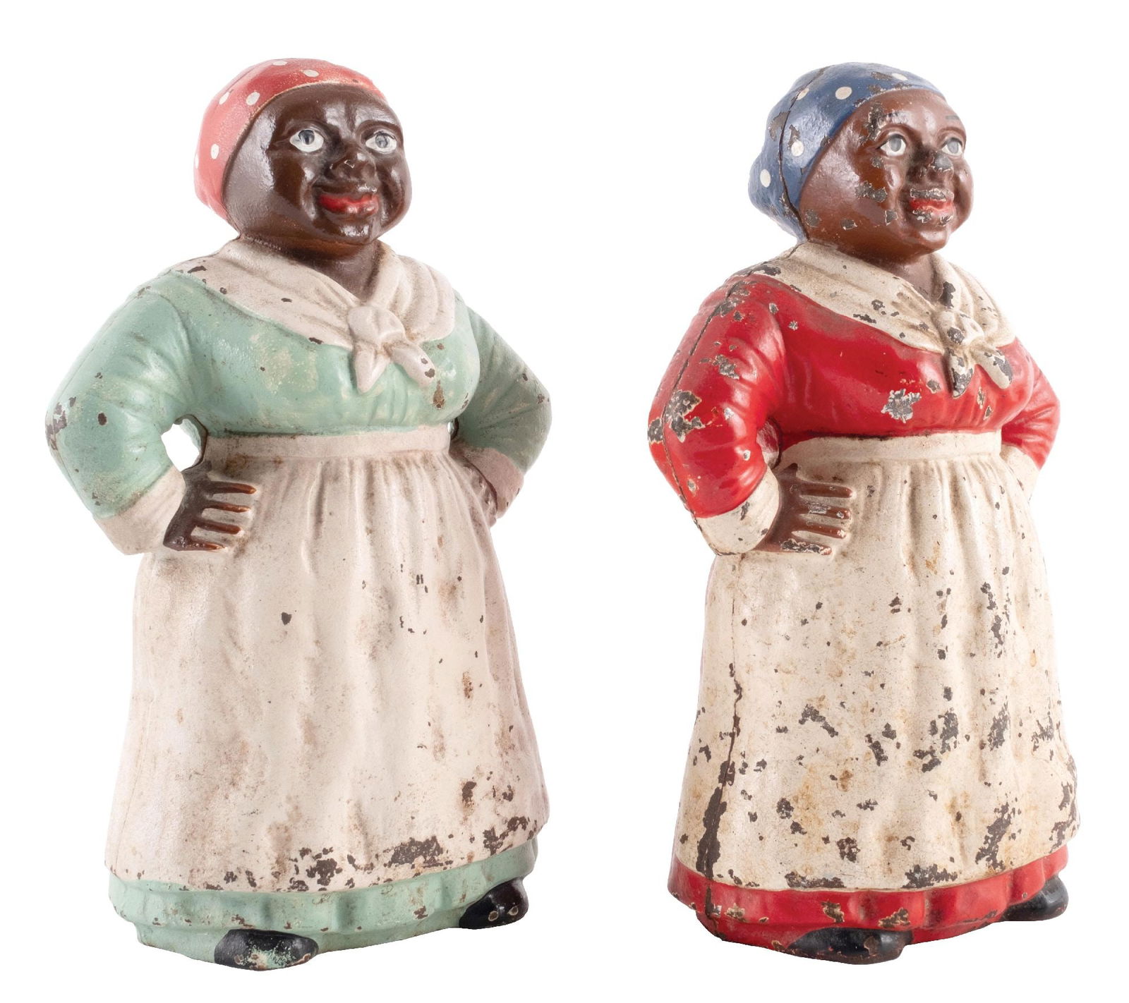 PAIR OF CAST IRON MAMY DOOR STOPS (1 of 5)