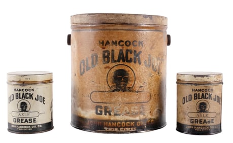 COLLECTION OF 3 HANCOCK GREASE TINS