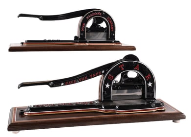 PAIR OF CAST IRON TOBACCO CUTTERS