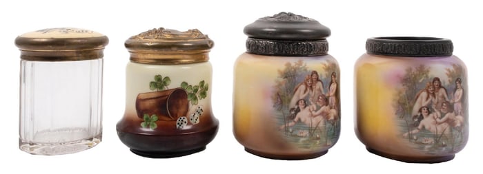 COLLECTION OF 4 TOBACCO HUMIDORS