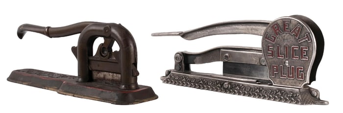 PAIR OF CAST IRON TOBACCO CUTTERS