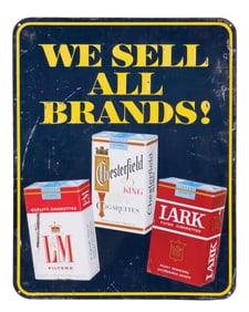 CHESTERFIELD LARK L&M CIGARETTE TIN TACKER SIGN