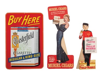 COLLECTION OF 3 CIGARETTE ADVERTISING PIECES