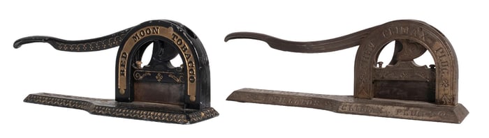 PAIR OF CAST IRON TOBACCO CUTTERS