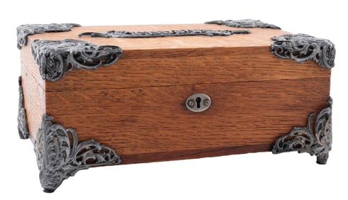 OAK CIGAR HUMIDOR BOX