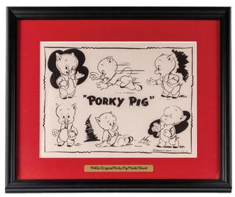 ORIGINAL PORKY PIG MODEL ILLUSTRATION