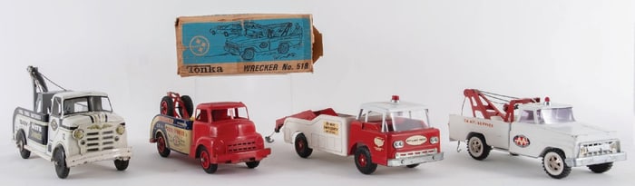 COLLECTION OF 4 VINTAGE TOY TRUCKS