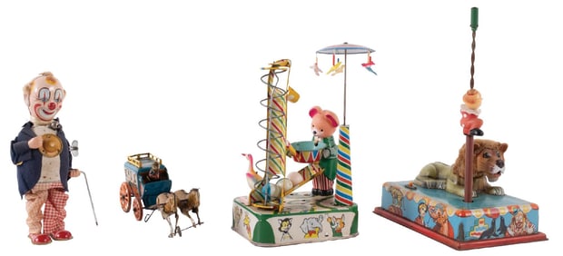 COLLECTION OF 4 TIN TOYS