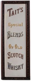 TAIT'S SPECIAL BLENDS OF OLD SCOTCH WHISKEY REVERSE ON GLASS