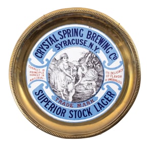 CRYSTAL SPRING BREWING CO. SUPERIOR STOCK CIGARS TRAY SIGN
