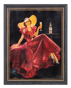 COOKS BEER FRAMED IRENE PADDEN TIN SIGN