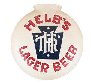 HELB'S LAGER BEER GLASS GLOBE