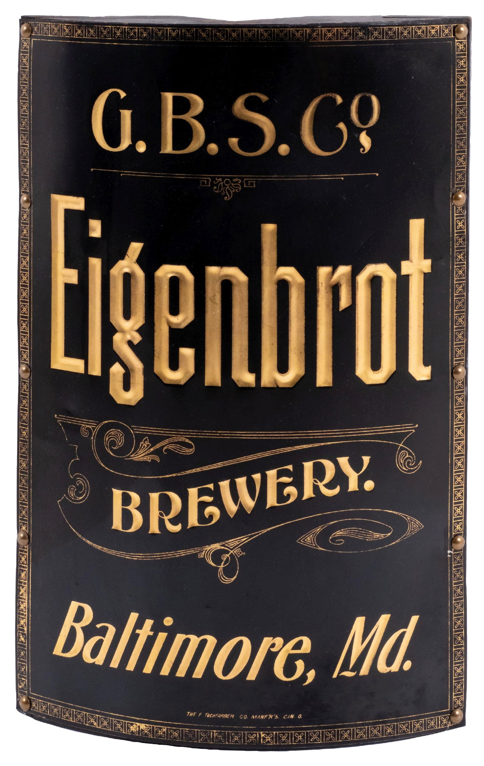 G.B.S. CO EIGENBROT BREWERY SIGN (1 of 2)