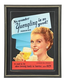 YUENGLING PREMIUM BEER DIE-CUT CARDBOARD STAND-UP SIGN