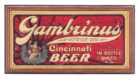 GAMBRINUS STOCK CO'S BEER SIGN