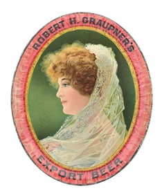 ROBERT H. GRAUPNER'S BREWING CO. BEER TRAY