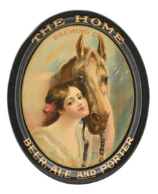 THE HOME BREWING CO. HORSE & LADY BEER TRAY