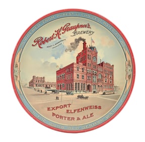 ROBERT H. GRAUPNER'S BREWERY FACTORY SCENE BEER TRAY