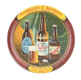 FUHRMANN & SCHMIDT BREWING CO. 3 BOTTLE TRAY