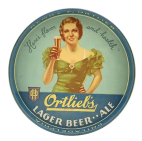 HENRY F. ORTLIEB'S LAGER BEER & ALE BEER TRAY