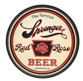 SPRENGER RED ROSE BEER TRAY