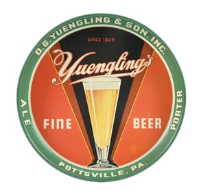 D.G. YUENGLING & SON INC. PILSENER GLASS BEER TRAY