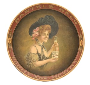 BARTEL'S BEER YOUNG WOMAN TRAY