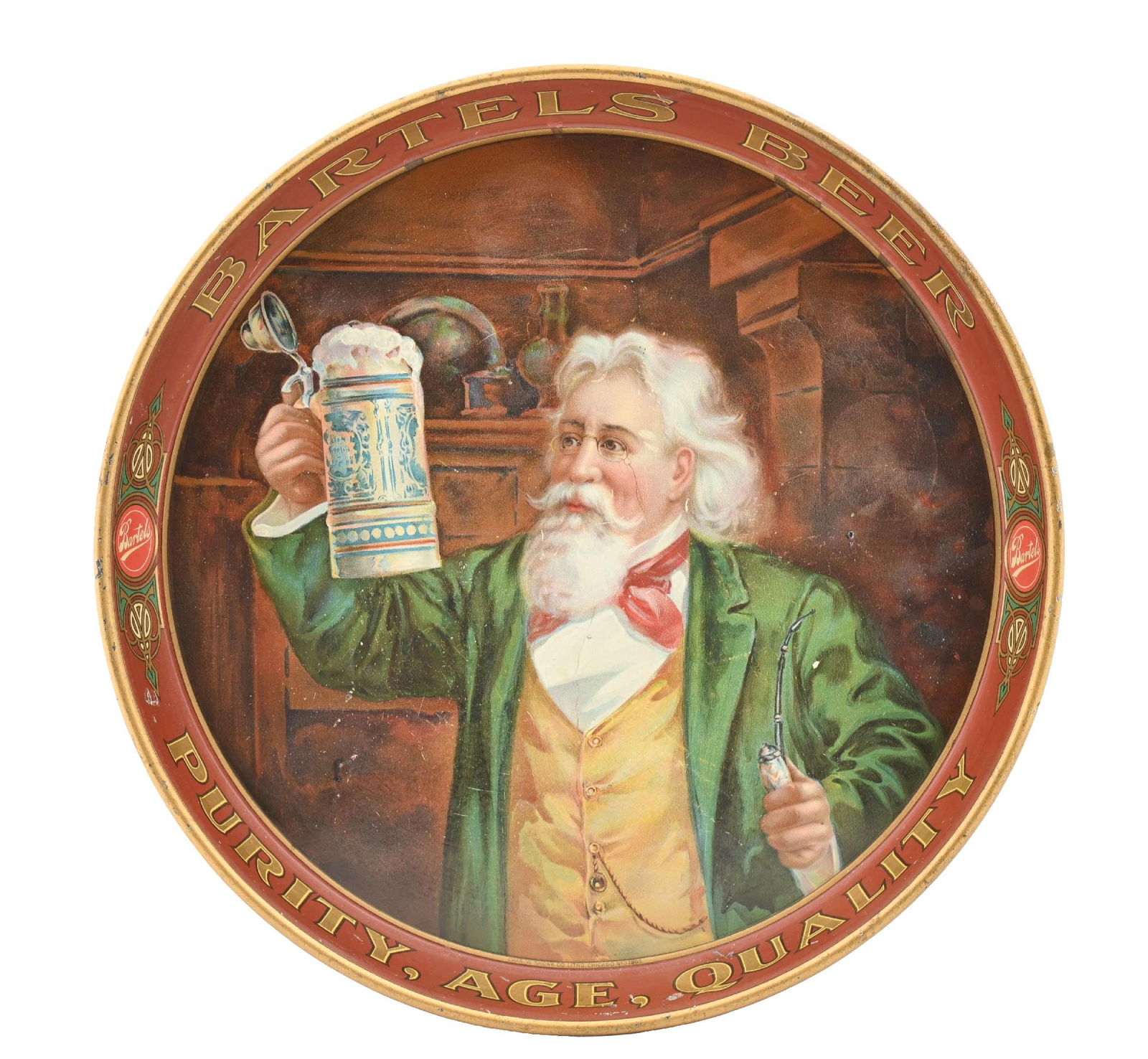BARTEL'S BEER "THE PROFESSOR" TRAY (1 of 3)